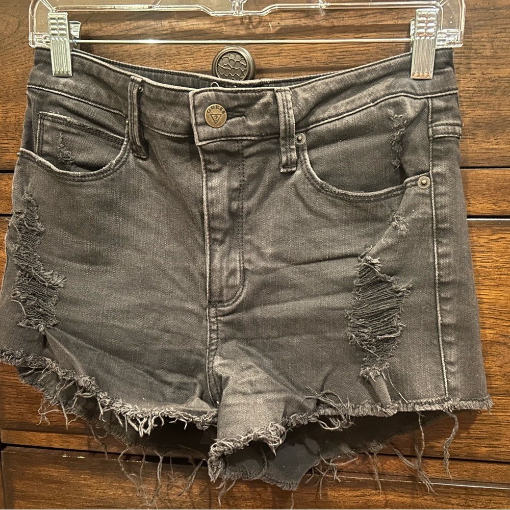 Guess Denim Cut off high waisted shorts.